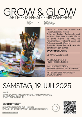 Grow Female Empowerment & Glow Kunst Workshop - ein Abend von Frauen für Frauen