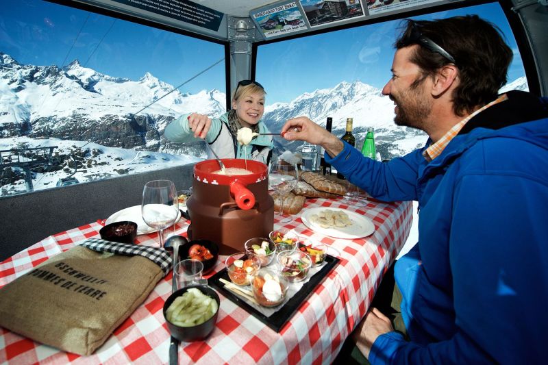 Fondue am Seil Zermatt, Schweiz