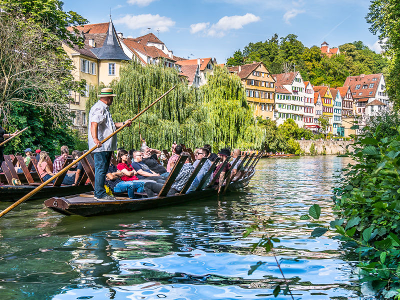 Öffentliche Stocherkahnfahrt. © Foto Barbara Honner Verkehrsverein Tübingen