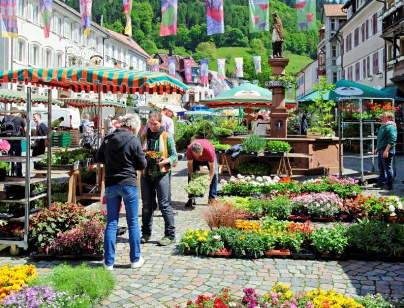 Wochenmarkt in Wolfach. © Stadt Wolfach