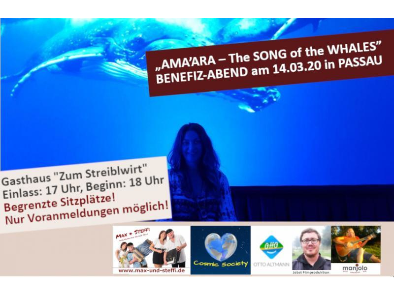 Bdquo Ama Ara Ndash The Song Of The Whales Benefiz Abend