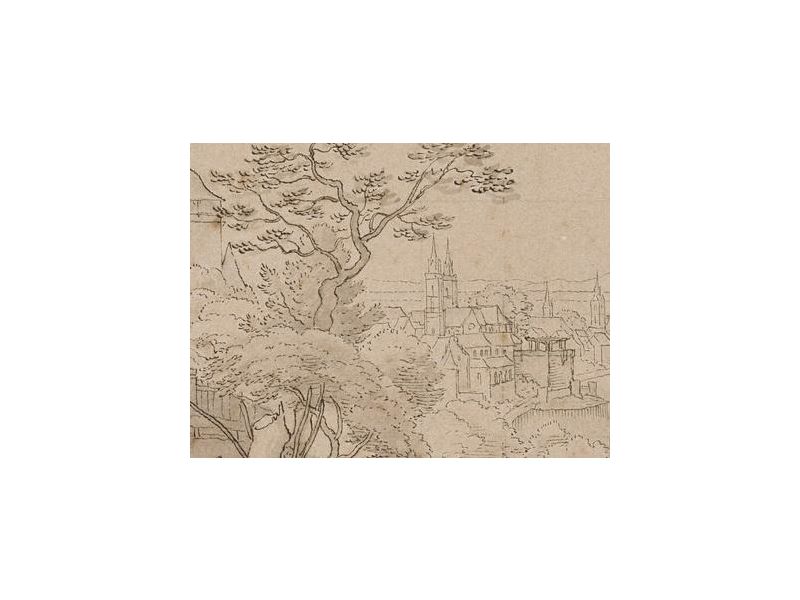 MatthÃƒÂus Merian d.ÃƒÂ 1593 ÃÂÂ 1650., Ansicht Basels vom Gellert aus. Kunstmuseum Basel, Kupferstichkabinett, Inv. Nr. 1891.3