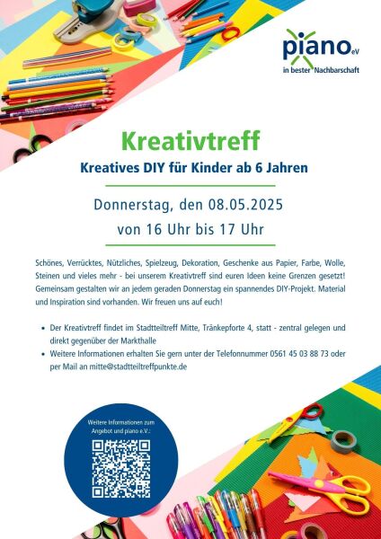Kreativtreff - Kreatives DIY für Kinder ab 6 Jahren