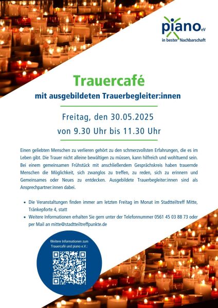 Trauercafé mit ausgebildeten Trauerbegleiterinnen