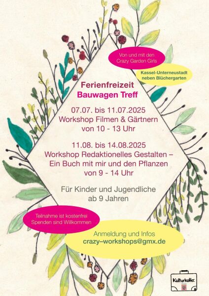 Workshop - Ein Buch mit mir und den Pflanzen