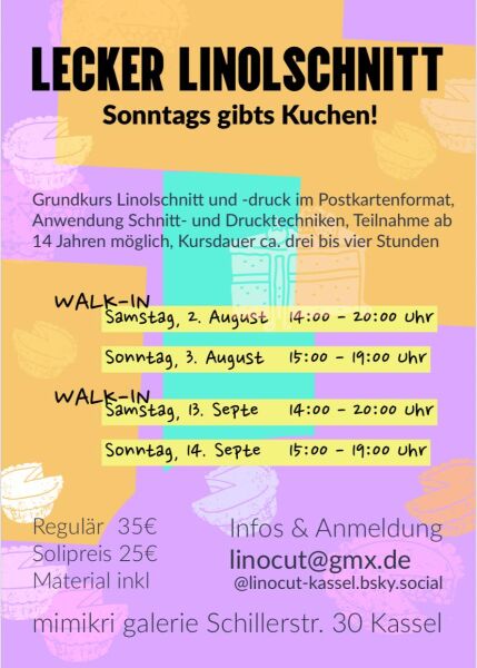 Linolschnitt Linoldruck Kurs
