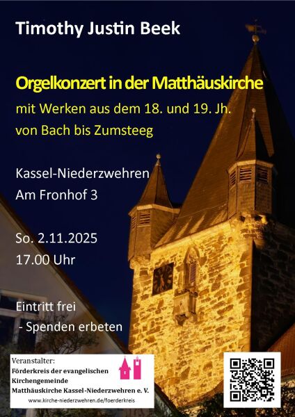 Orgelkonzert in der Matthäuskirche mit T.J. Beek